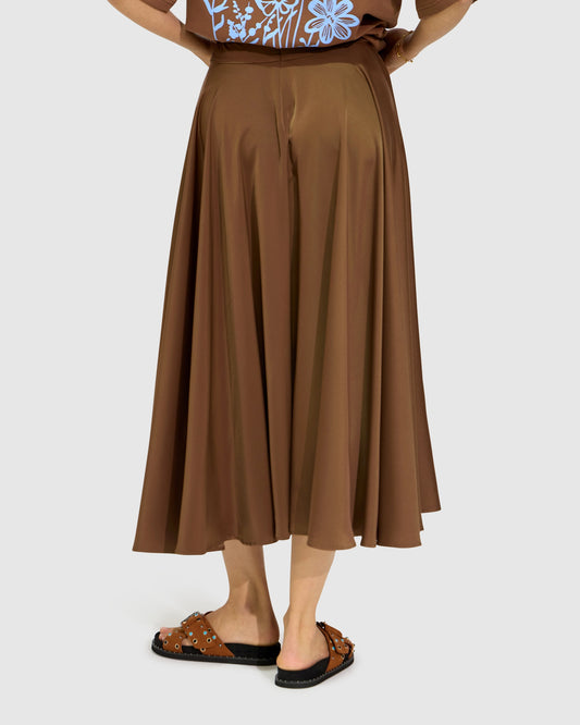 Move with Me Maxi Skirt - Chocolate