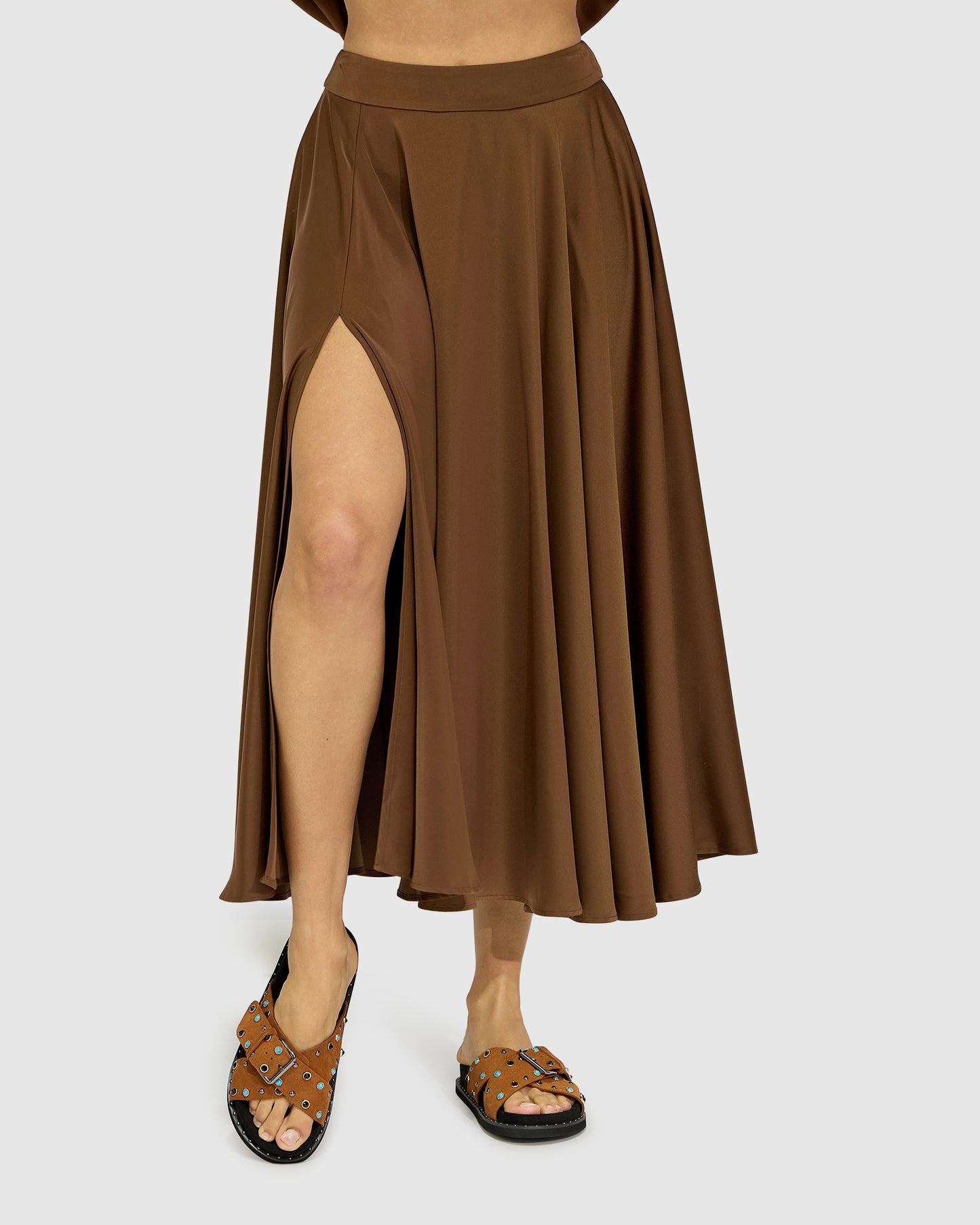 Move with Me Maxi Skirt - Chocolate