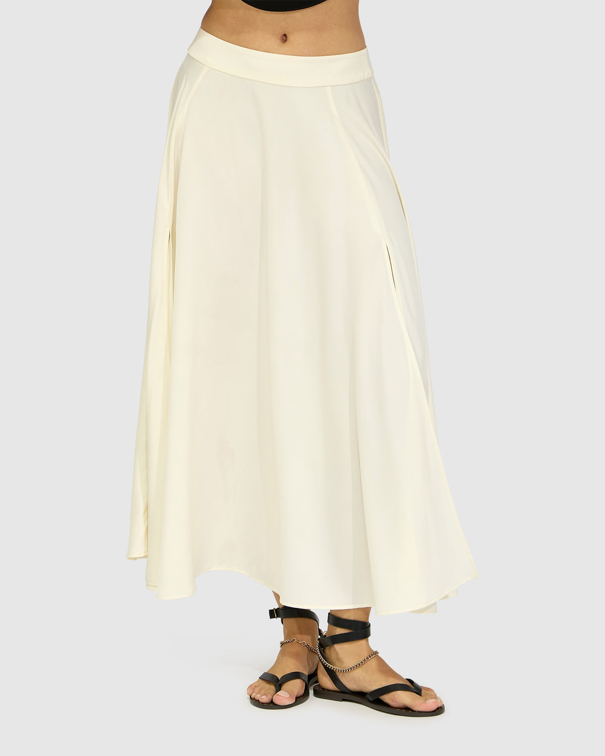 Move with Me Maxi Skirt - Pearl