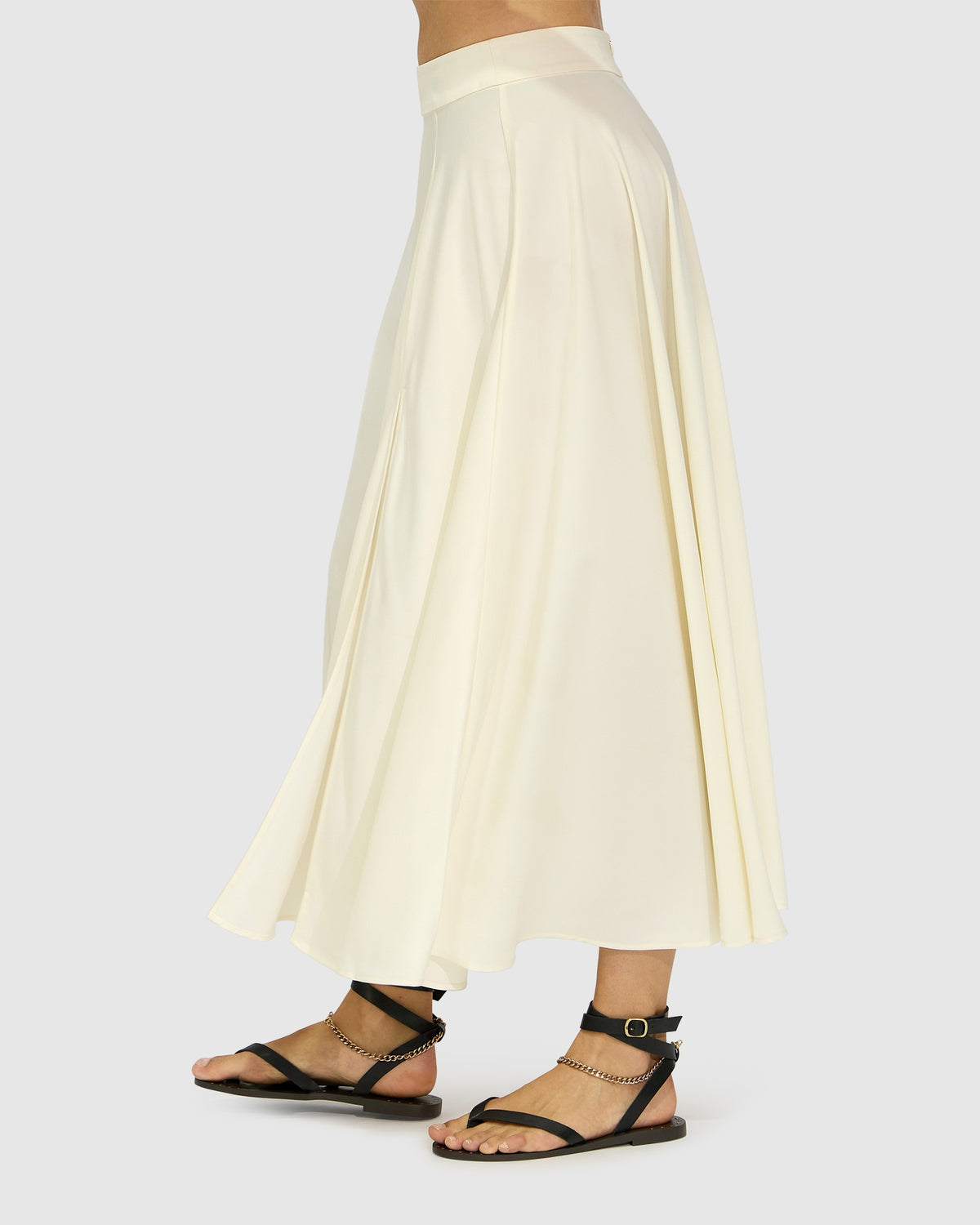 Move with Me Maxi Skirt - Pearl