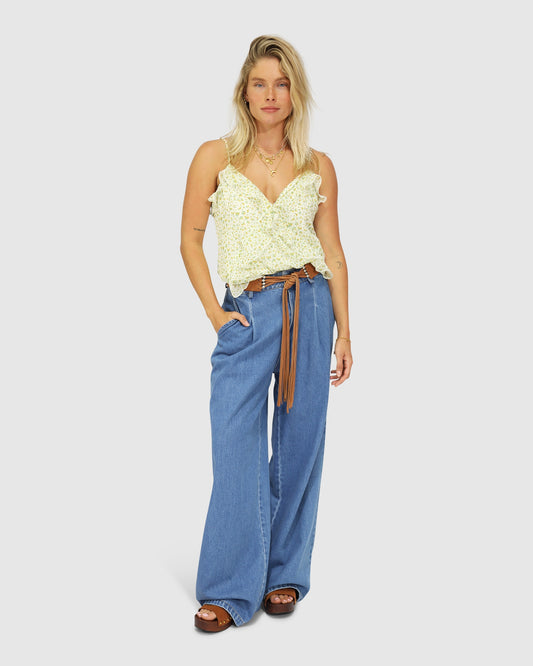 Milkshake Ruffle Cami - Lemon Ditsy