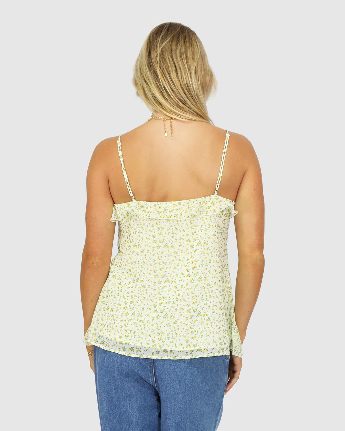 Milkshake Ruffle Cami - Lemon Ditsy