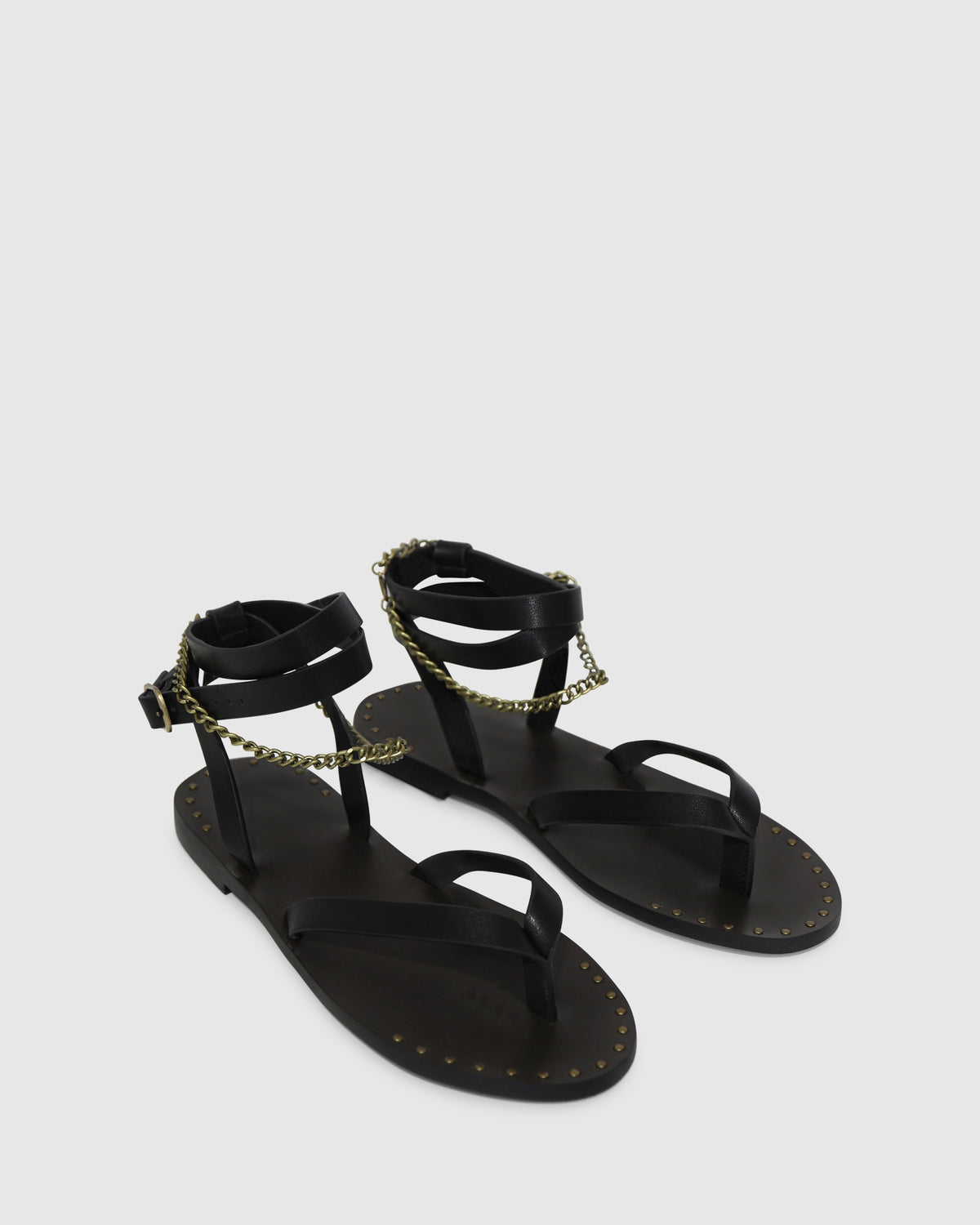 After Chain Sandal - Raisin/Black