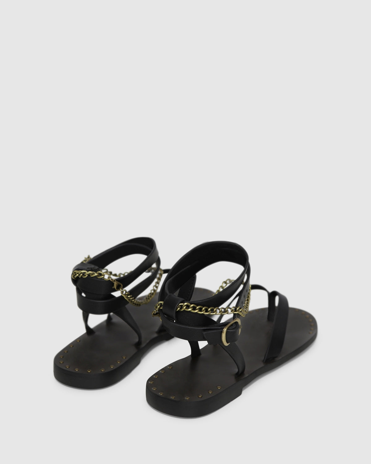 After Chain Sandal - Raisin/Black