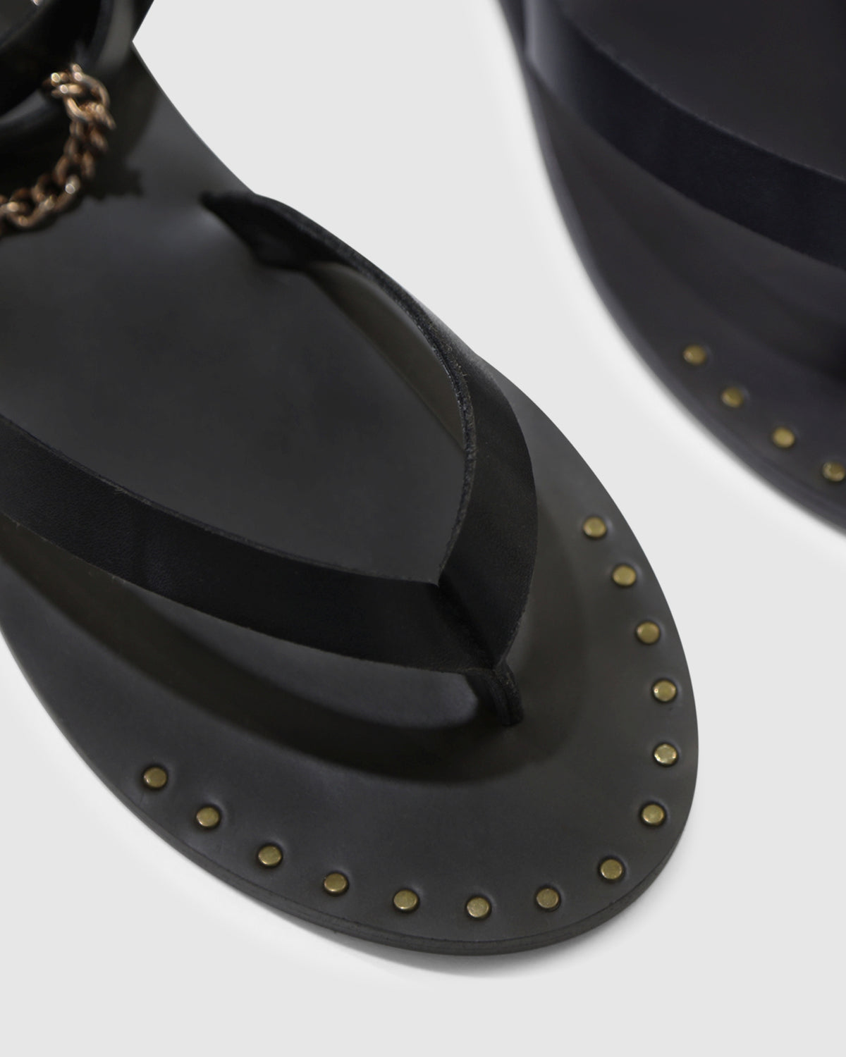 After Chain Sandal - Raisin/Black