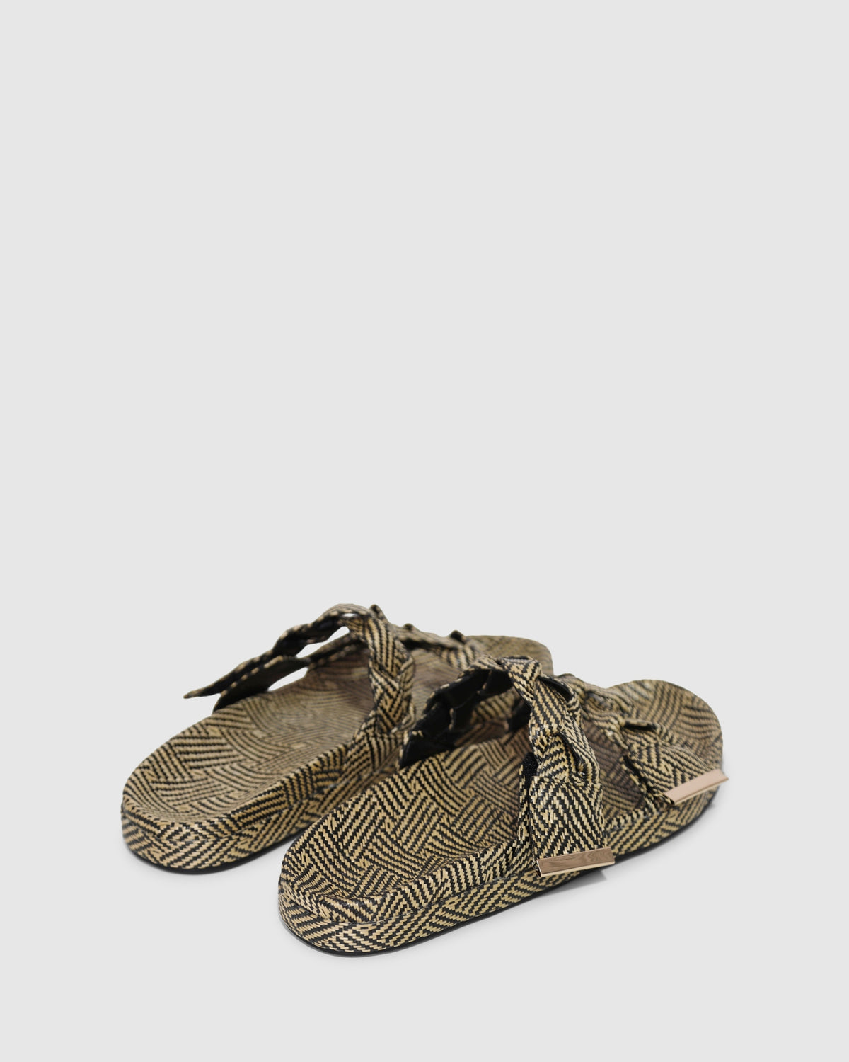 Stay Raffia Slide - Natural/Black