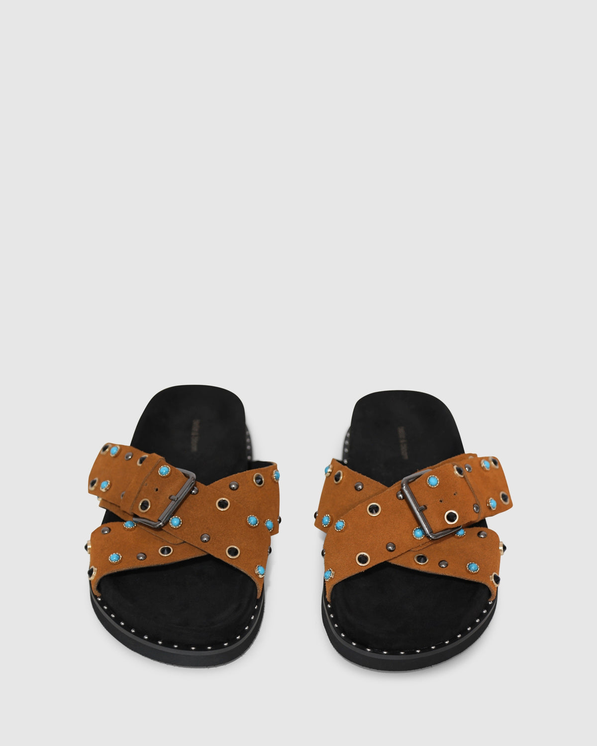 Hear Me Beaded Sandal - Tan/Black