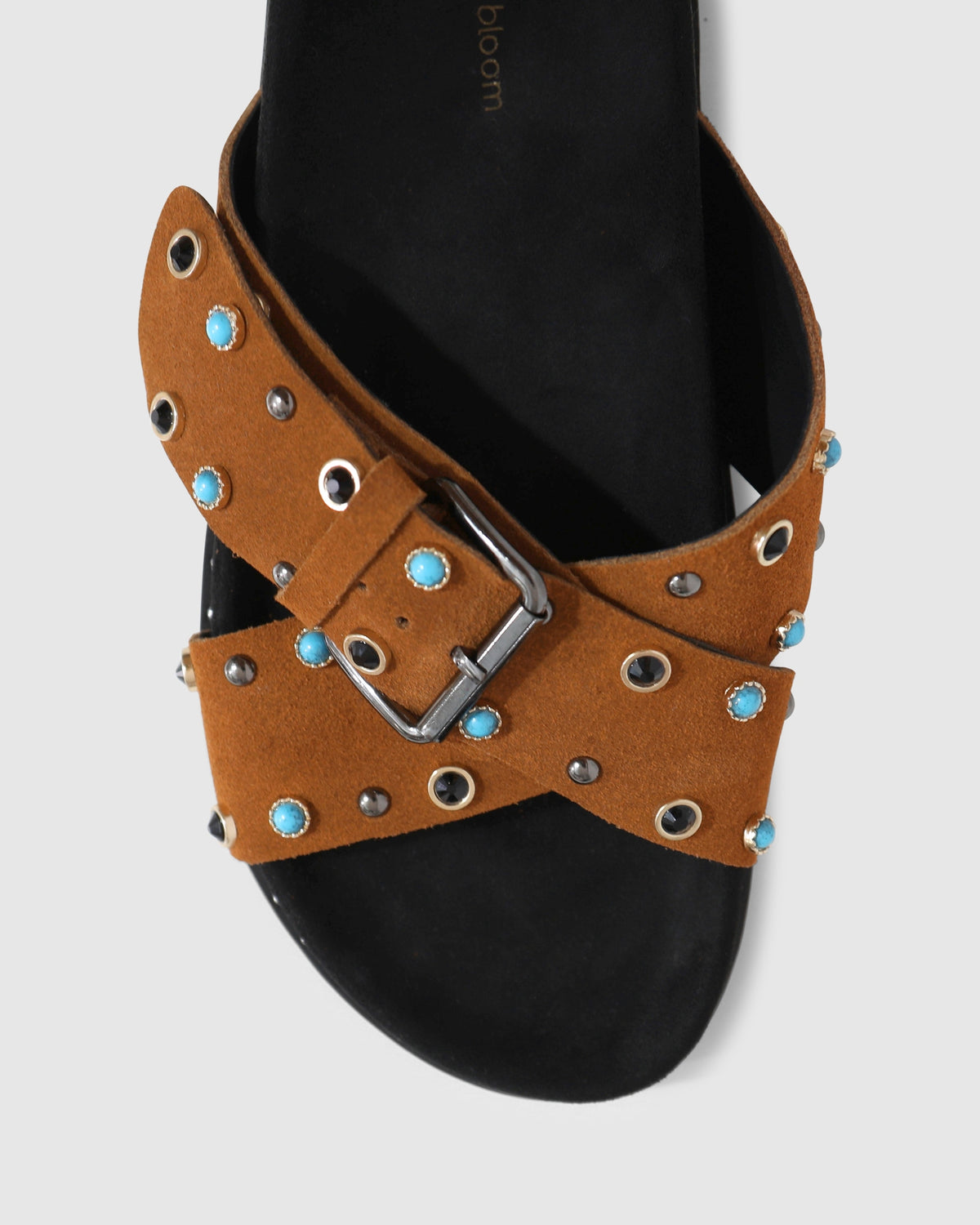 Hear Me Beaded Sandal - Tan/Black