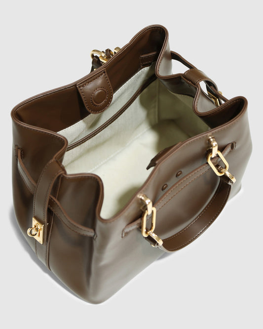 Gale Refined Bucket Bag - Chocolate