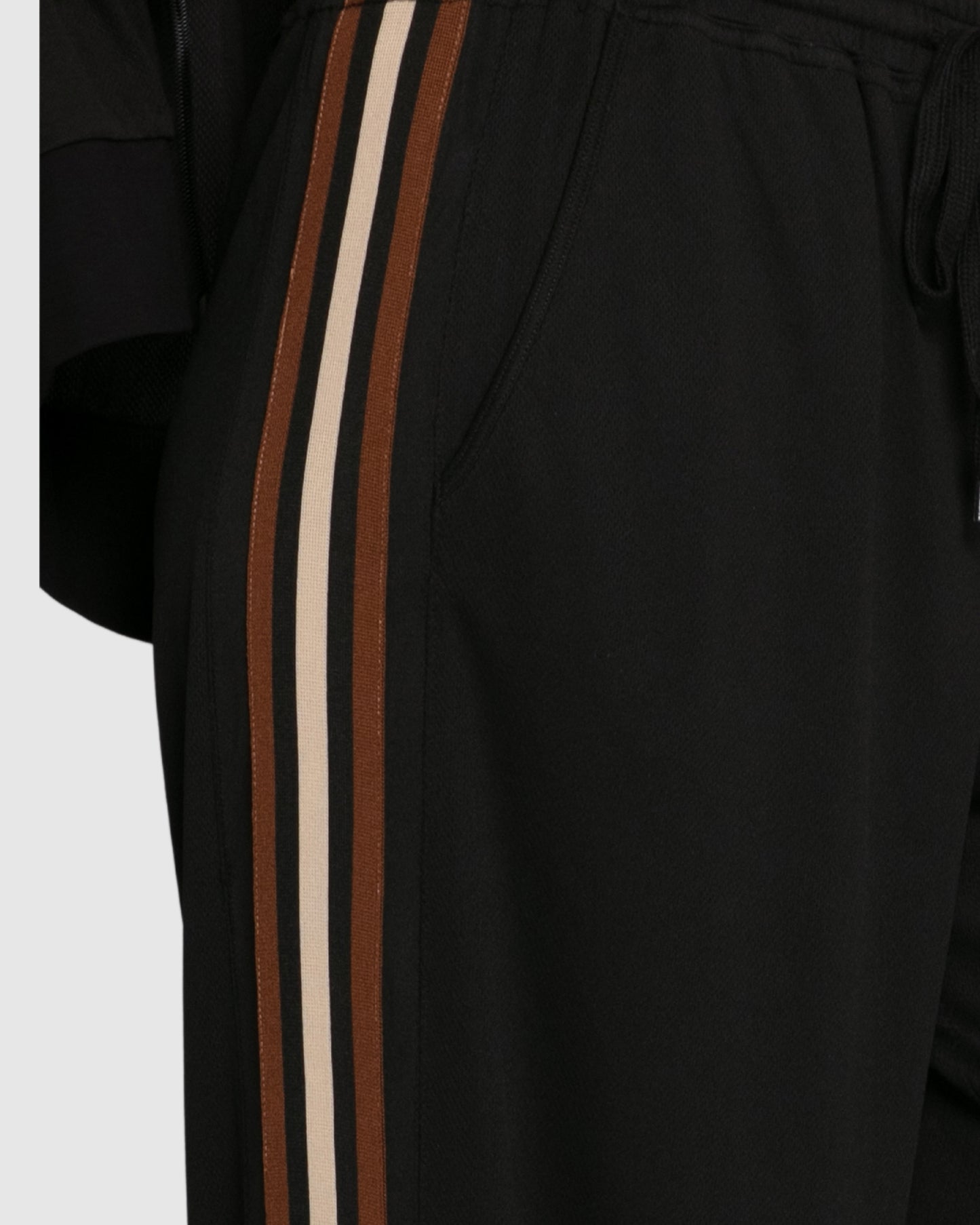 Beach Front Striped Wide Leg Pants - Black