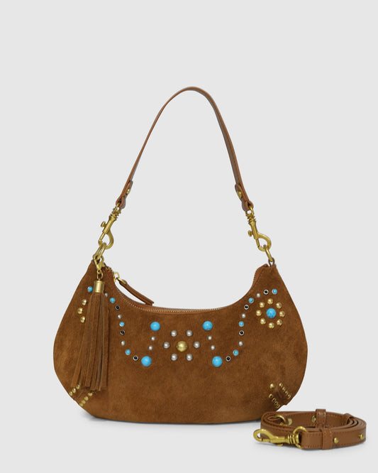 Give Me More Bead Shoulder Bag - Tan