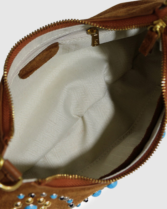 Give Me More Bead Shoulder Bag - Tan