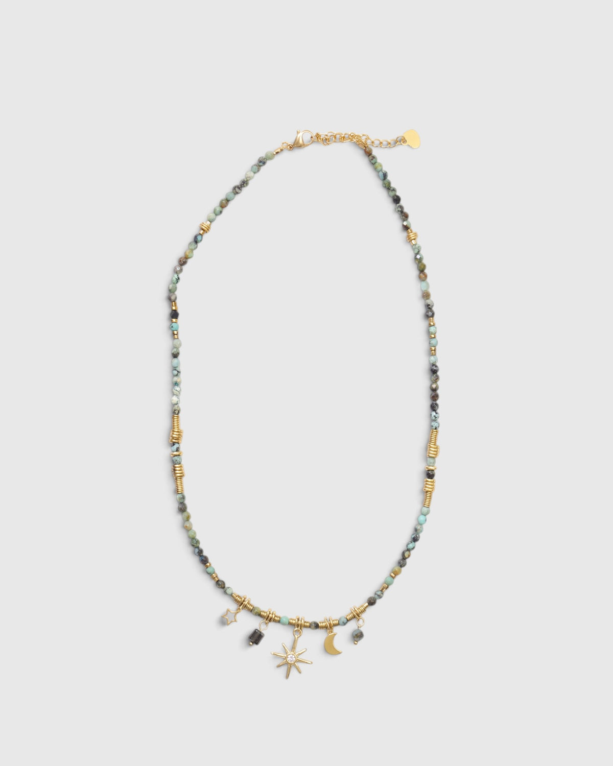 Into The Rainforest Necklace - Gold/Jade