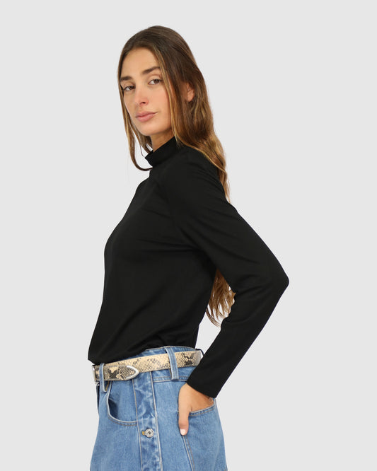 Easy Love Long Sleeve Top - Black