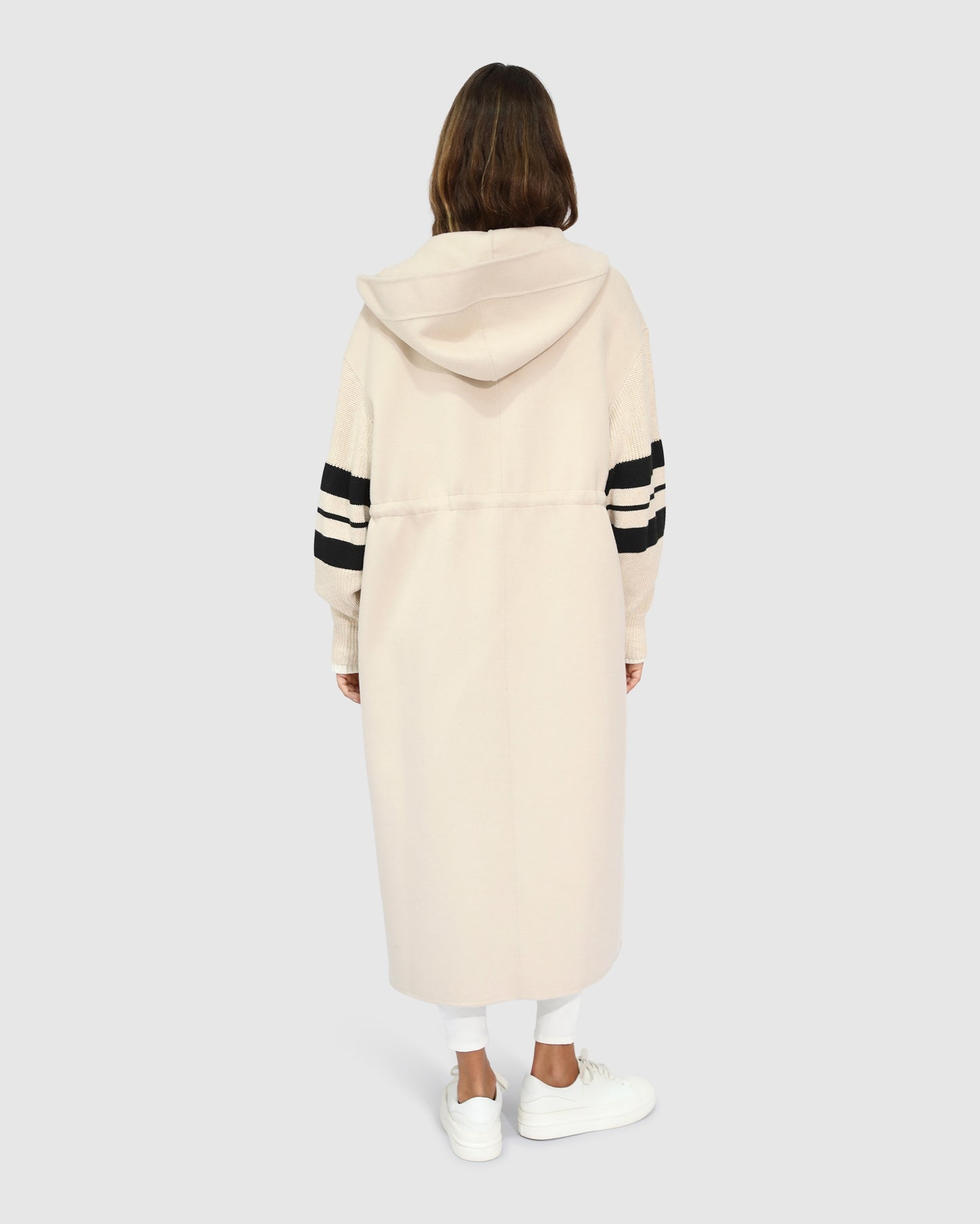 Cool Kid Hooded Coat - White Sand
