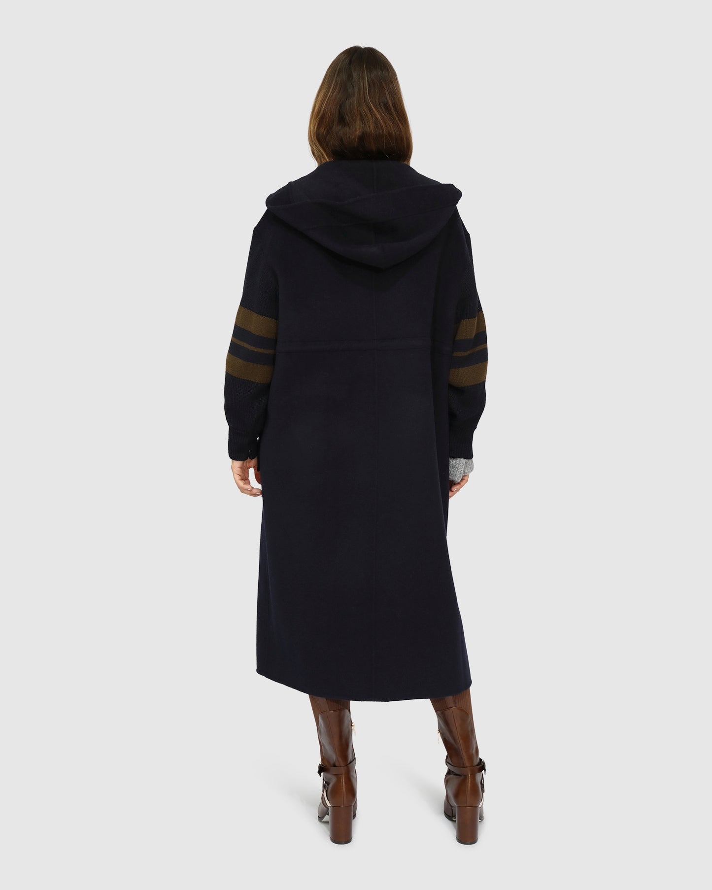 Cool Kid Hooded Coat - Navy/Olive
