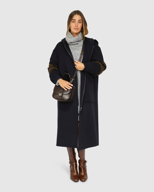 Cool Kid Hooded Coat - Navy/Olive