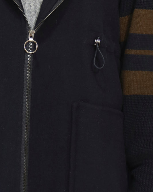 Cool Kid Hooded Coat - Navy/Olive