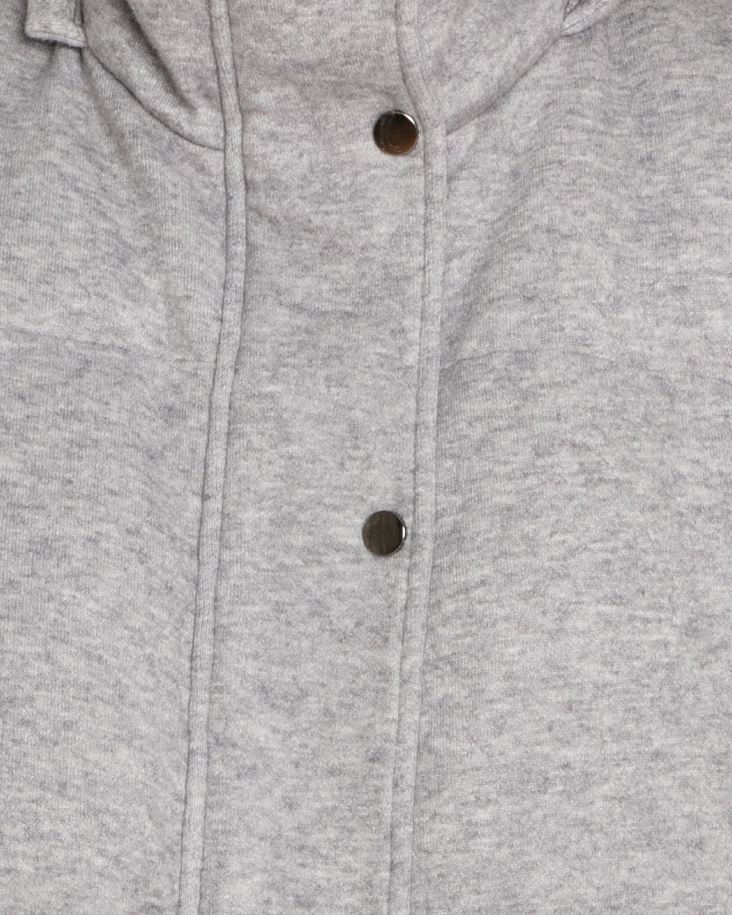 Hooded puffer vest detailed view grey melange
