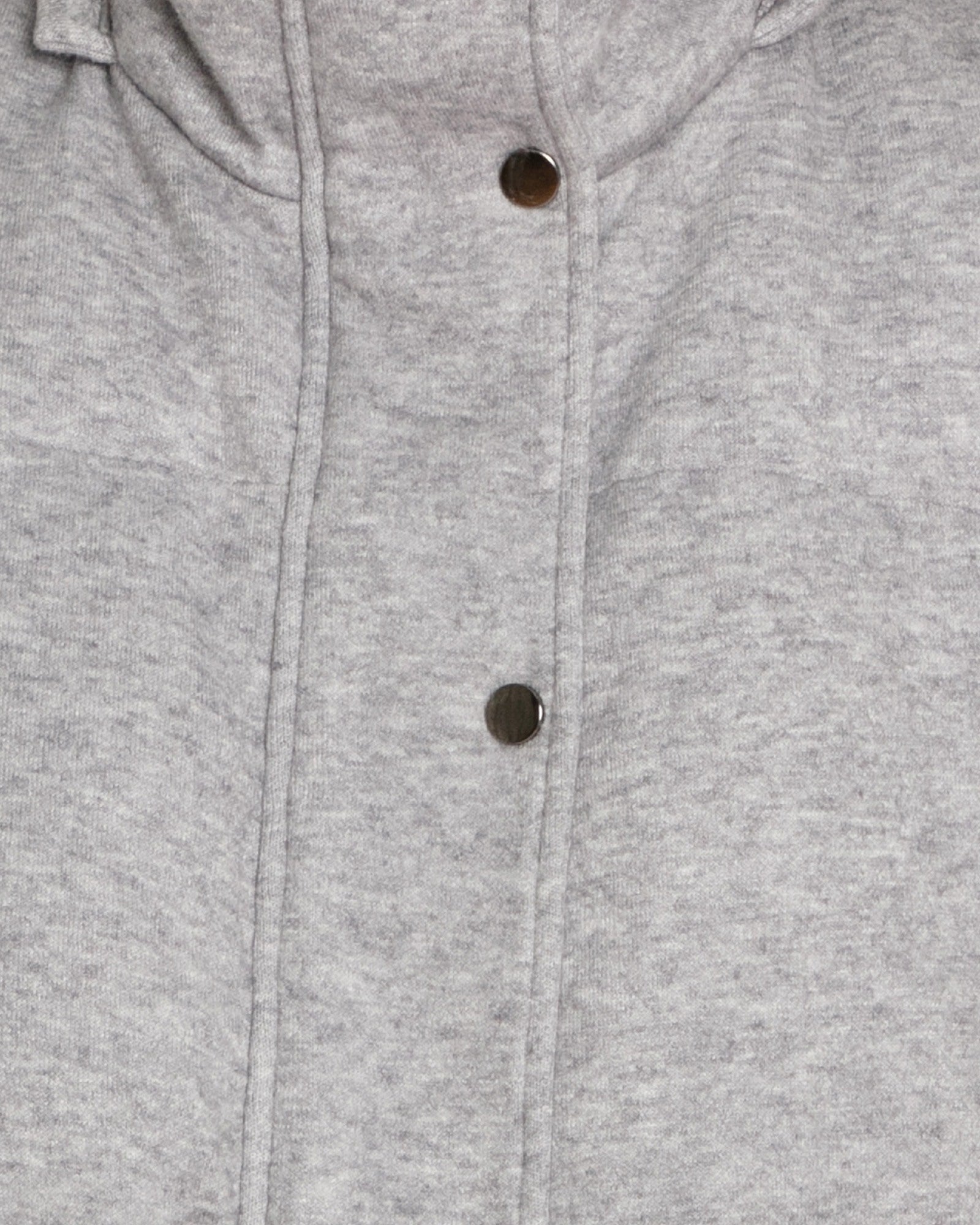 Hooded puffer vest detailed view grey melange

