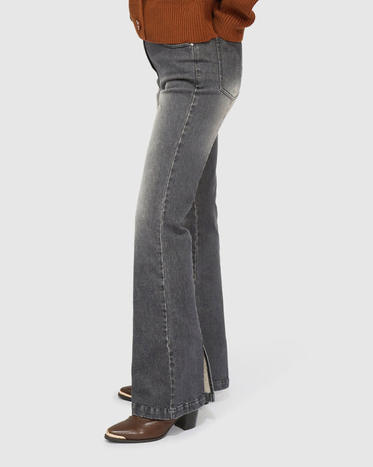 Top Score Bootleg Jean - Medium Black Wash