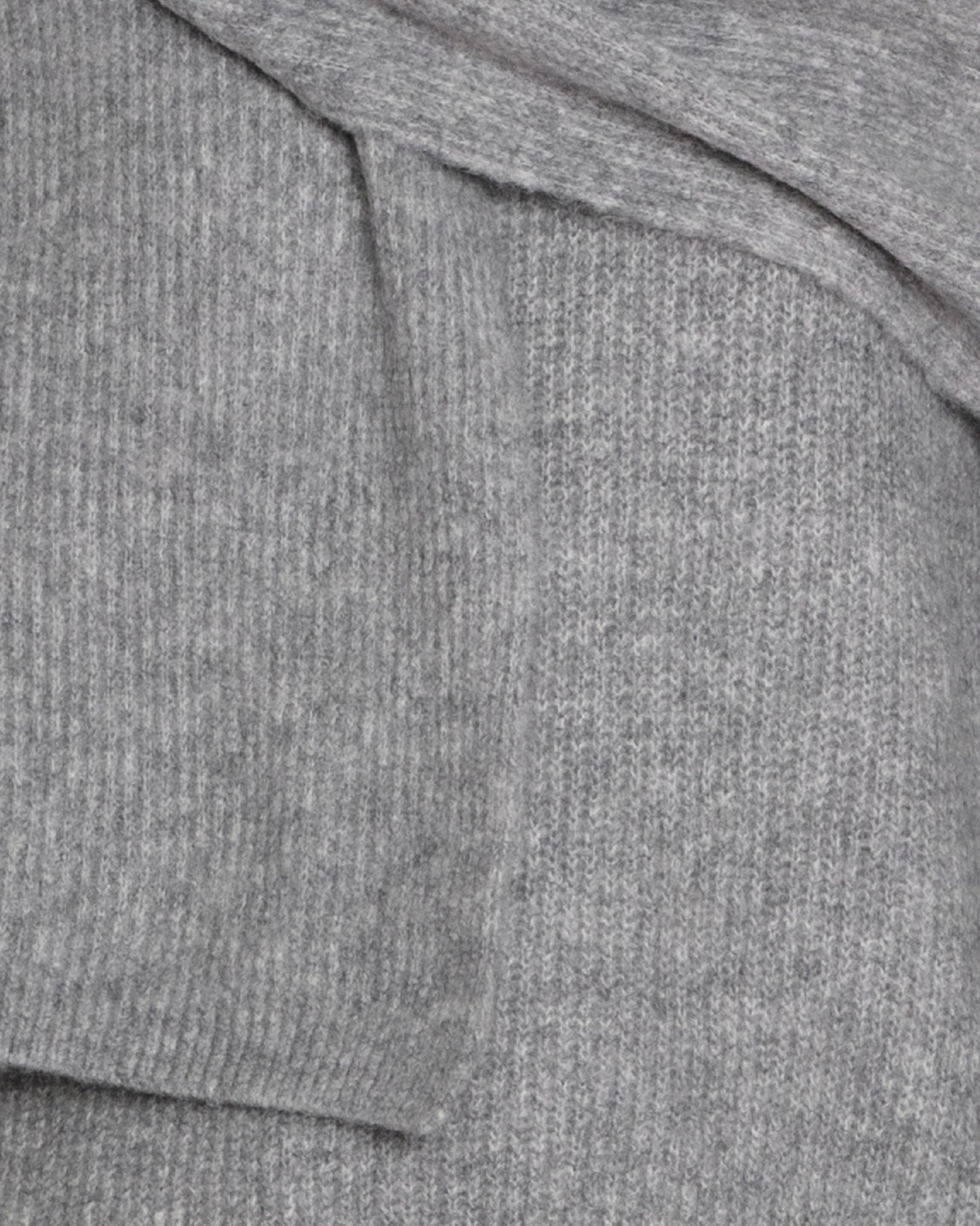 Wrap Me Up Scarf Sweater - Grey Melange