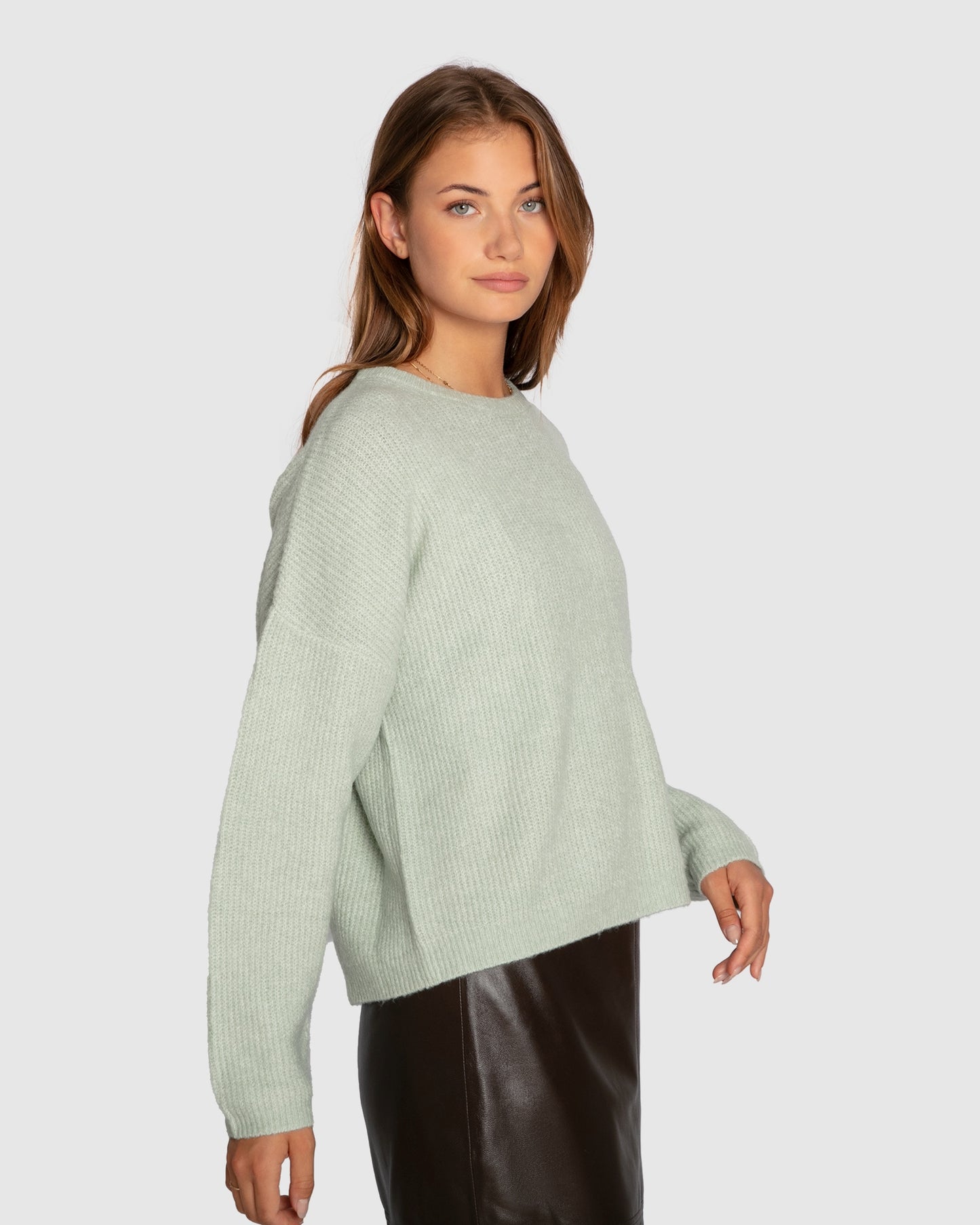 Wrap Me Up Scarf Sweater - Mint
