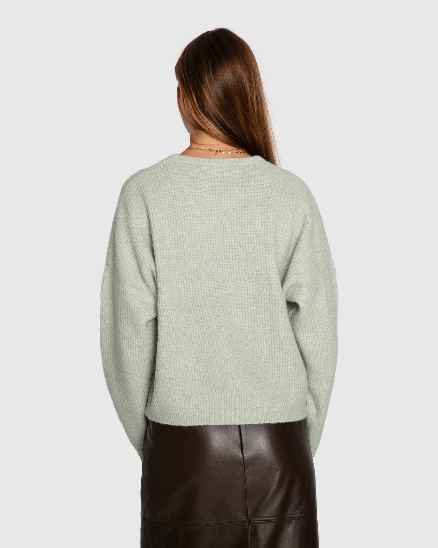 Wrap Me Up Scarf Sweater - Mint