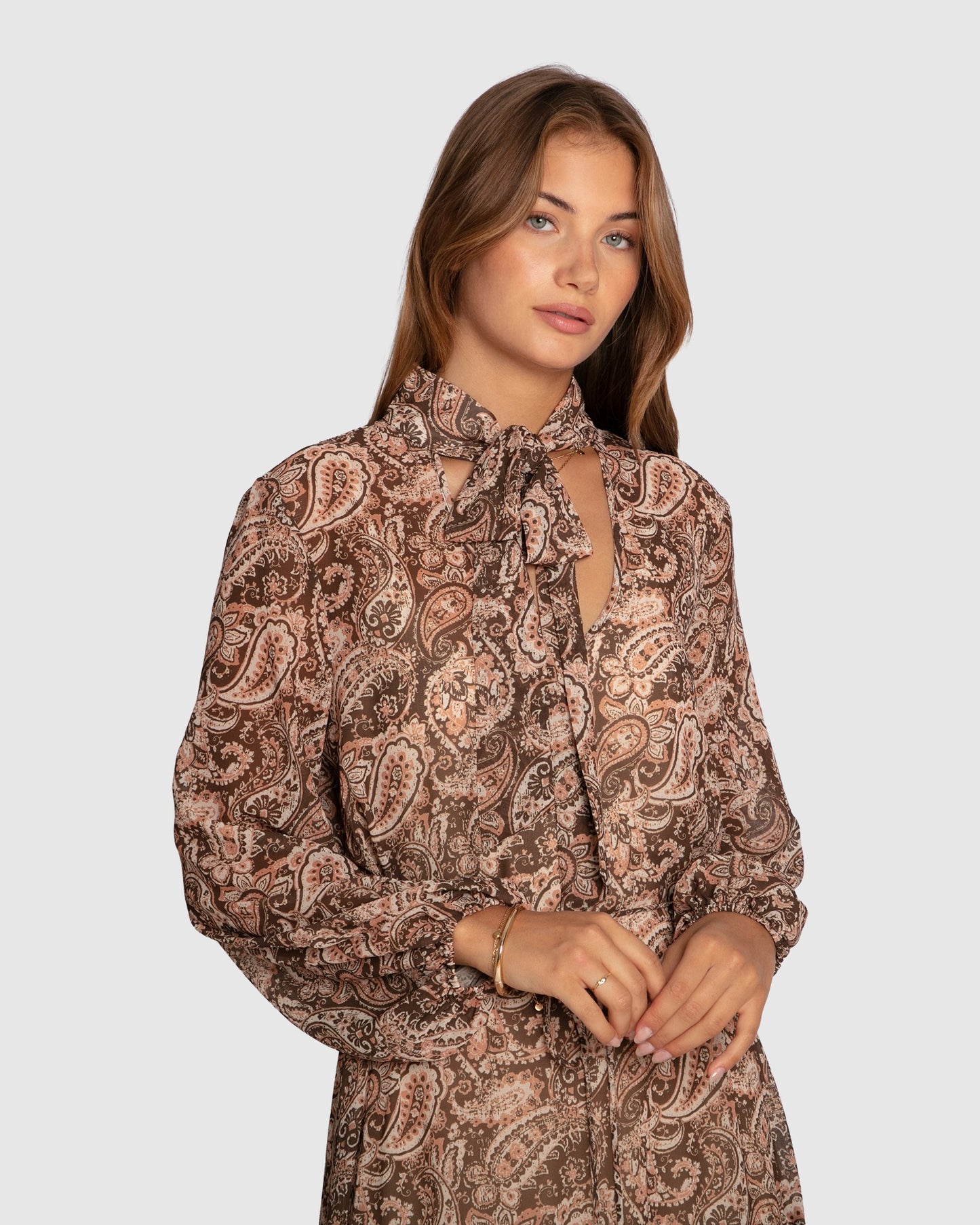 Waterfall Printed Maxi Dress - Print