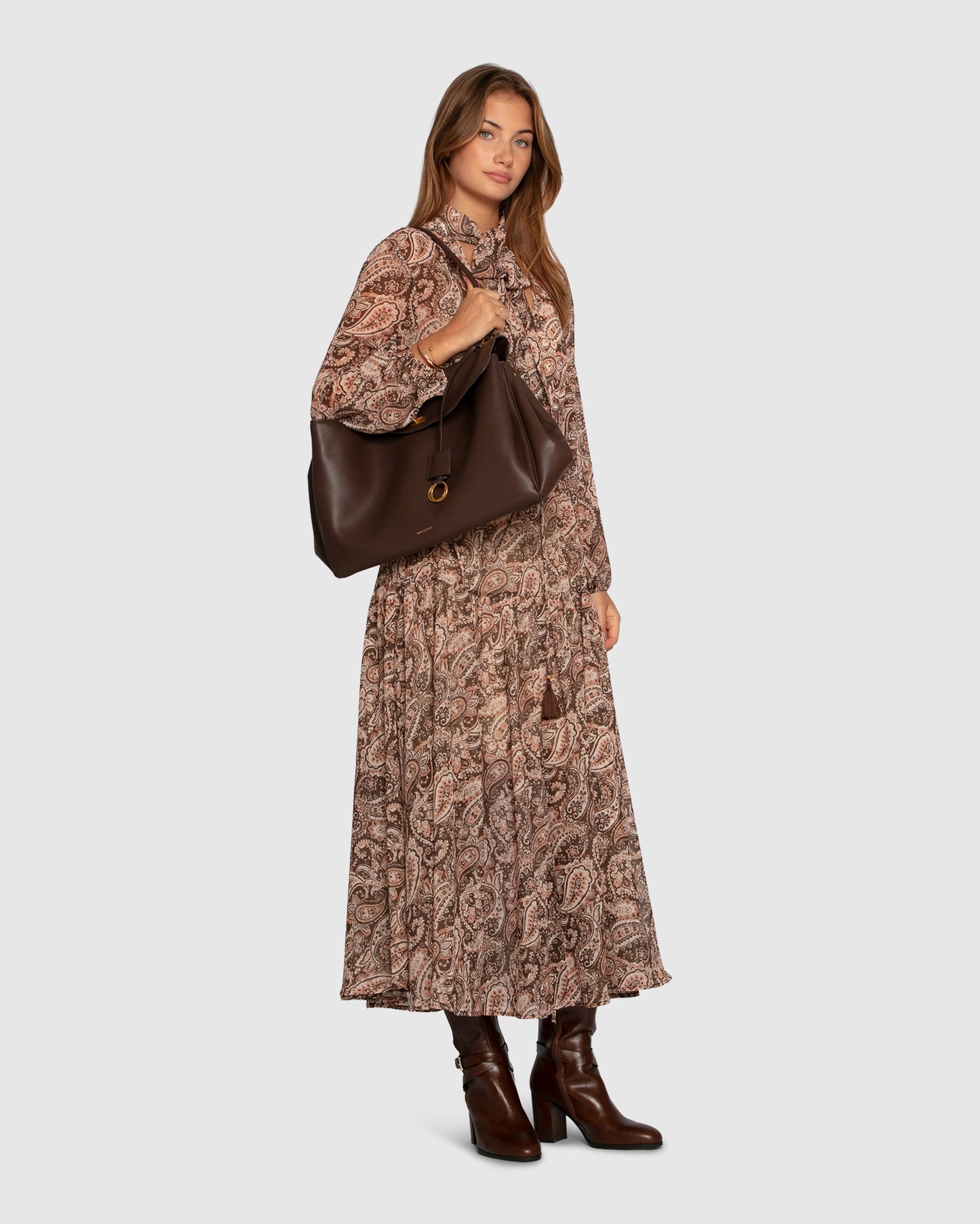 Waterfall Printed Maxi Dress - Print