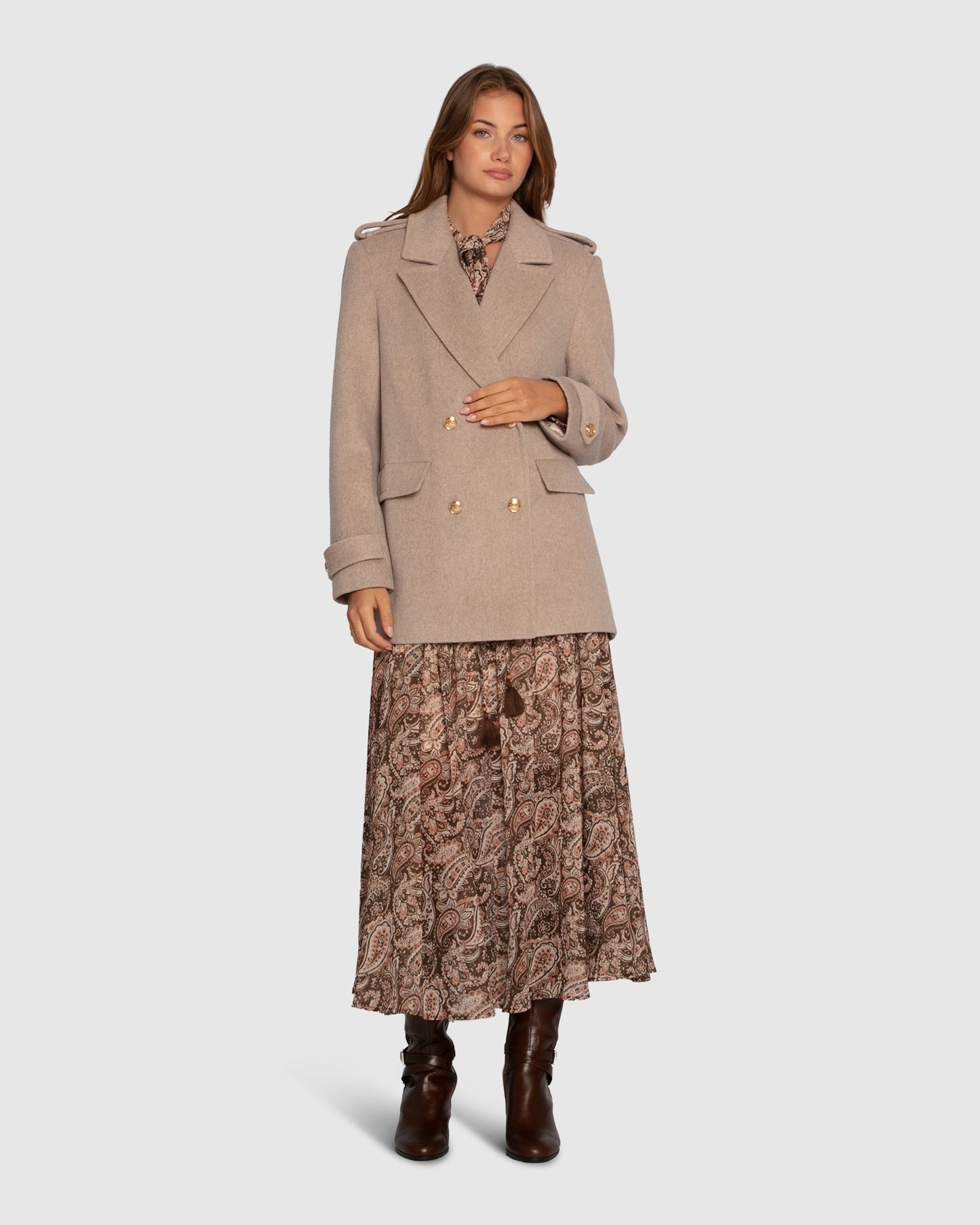 Waterfall Printed Maxi Dress - Print