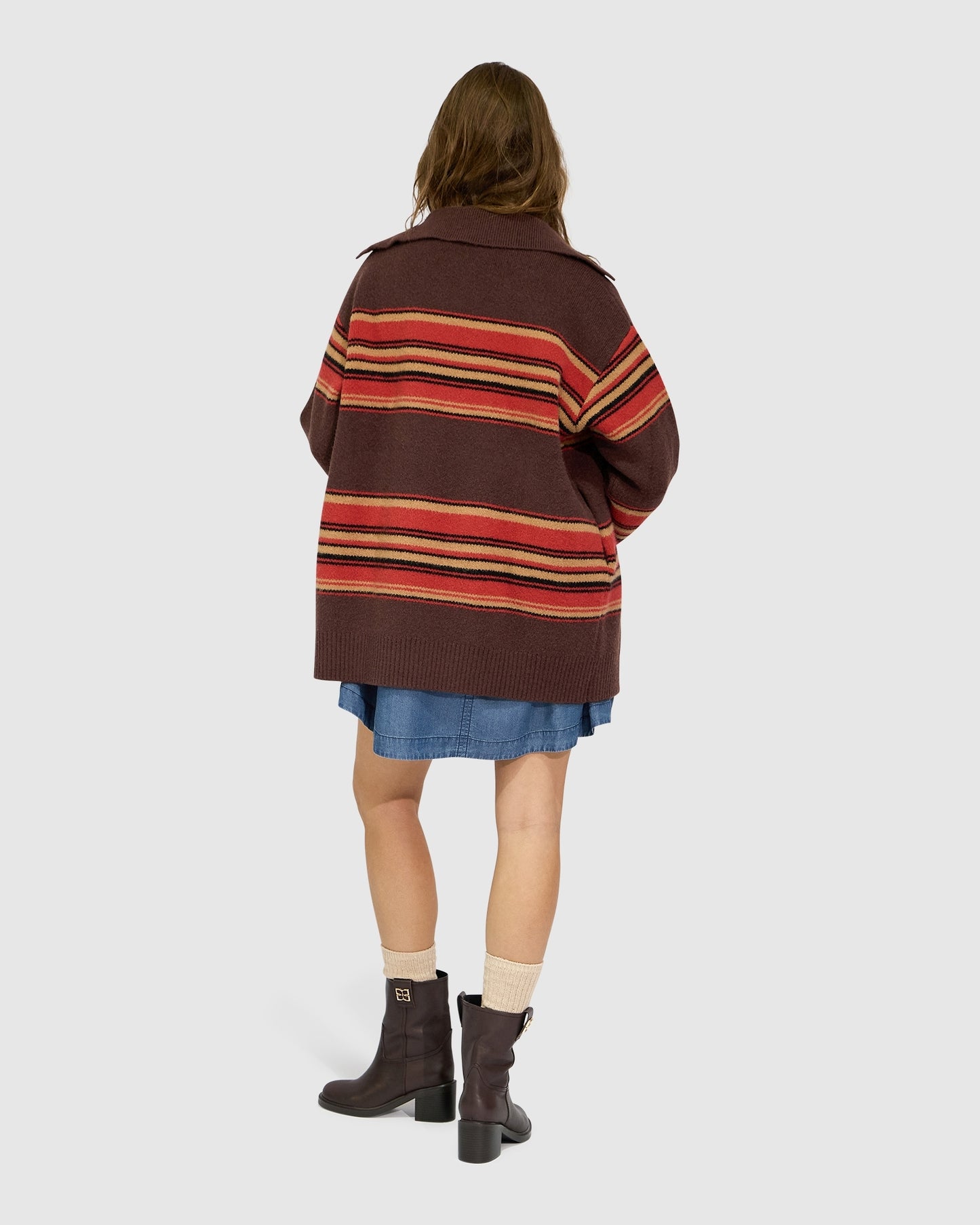 So Many Likes Oversized Knitted Cardi Coat - Chocolate