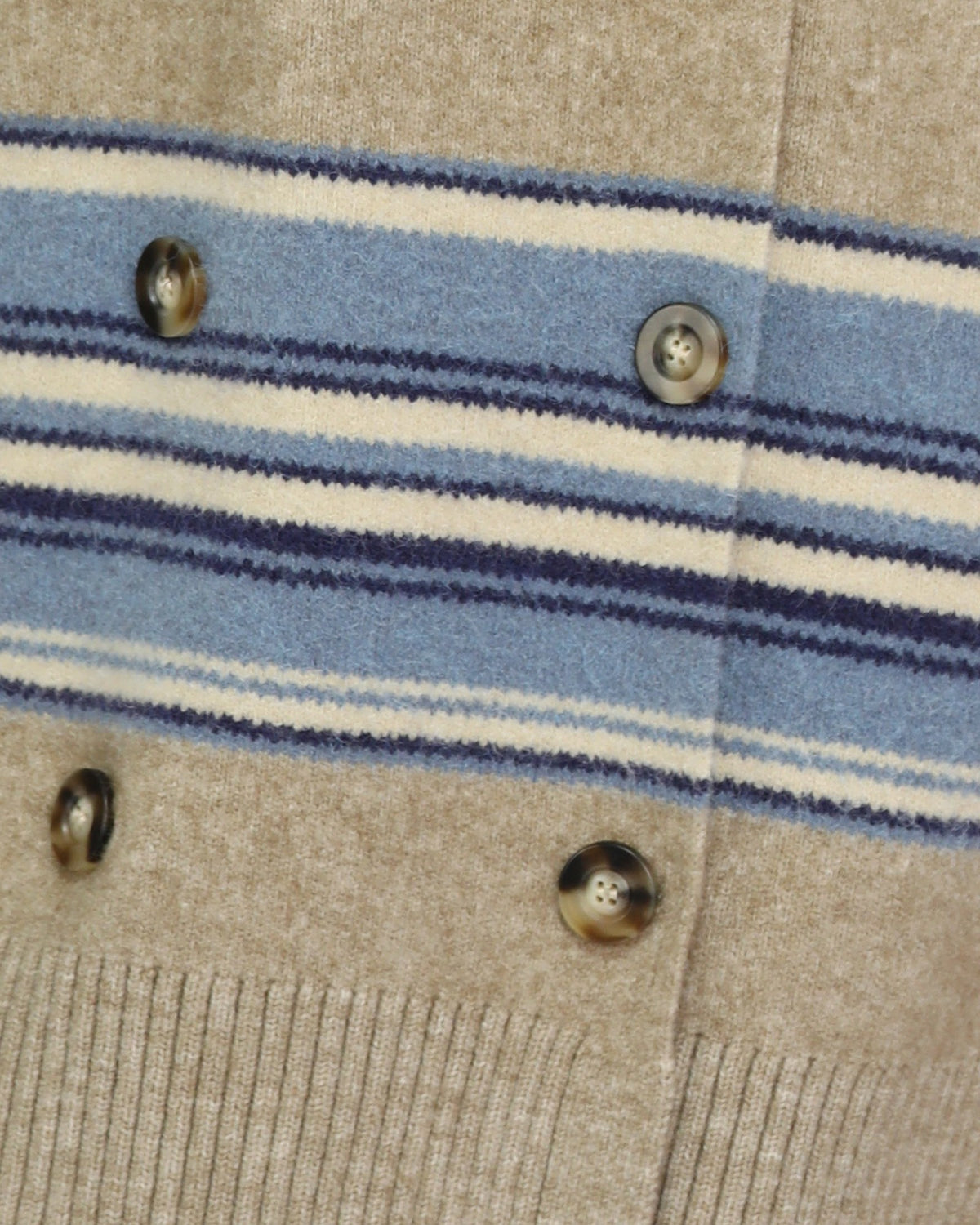 So Many Likes Oversized Knitted Cardi Coat - Beige/Blue
