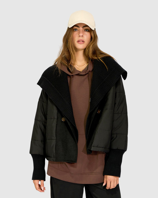 Elements Rib Collar Jacket - Black