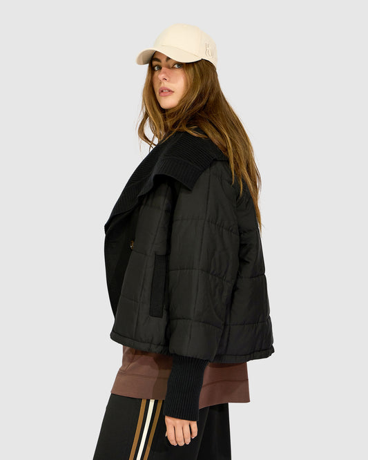 Elements Rib Collar Jacket - Black