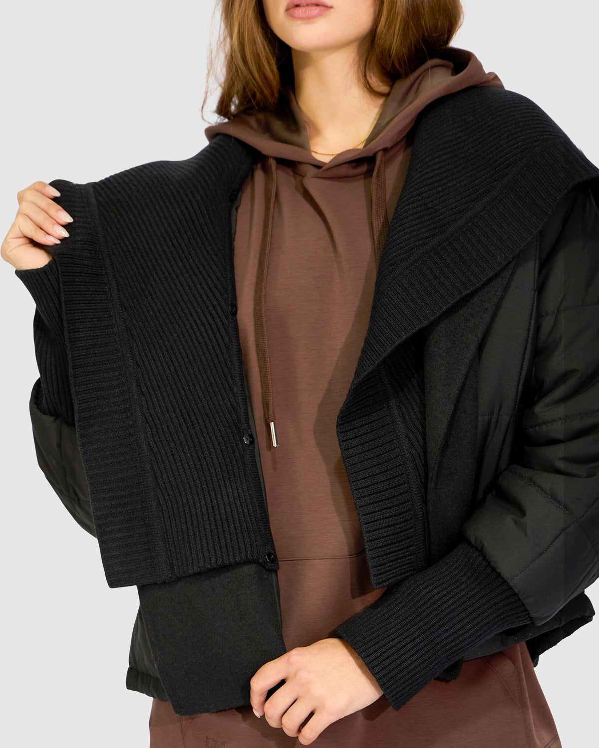 Elements Rib Collar Jacket - Black
