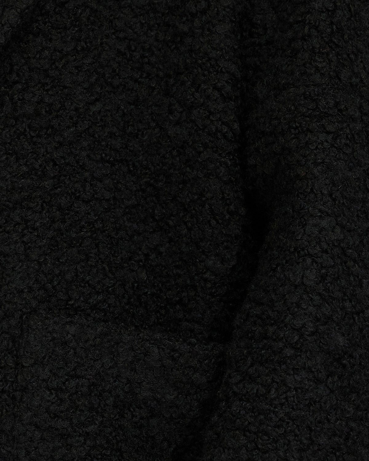 Young Love Hooded Boucle Coat - Black