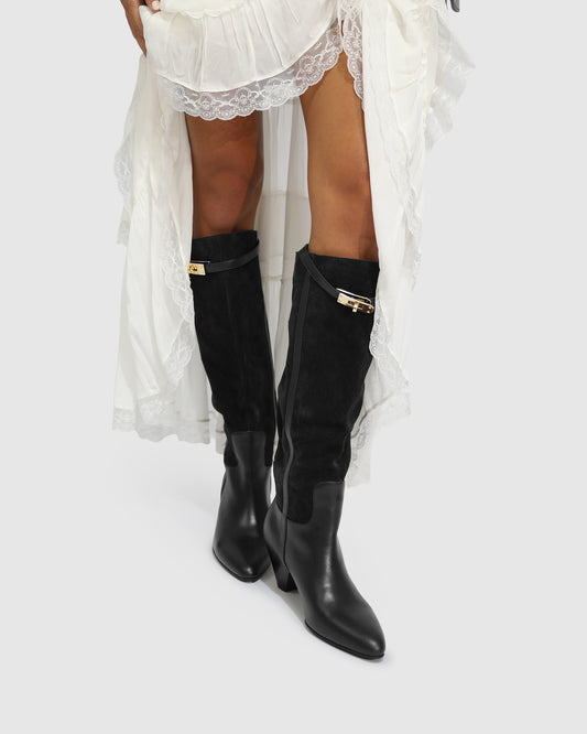 Wild Thing Knee-High Boots - Black