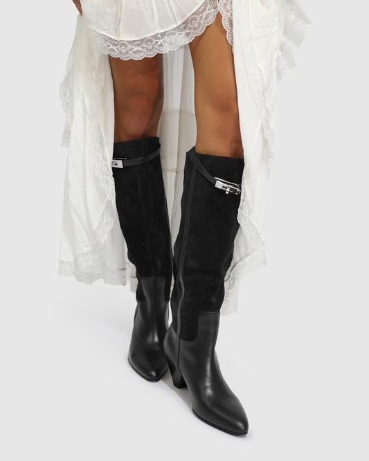 Wild Thing Knee-High Boots - Black