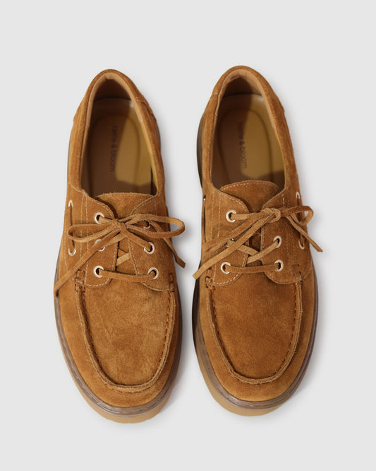 Yachting Day Suede Boat Shoe - Caramel