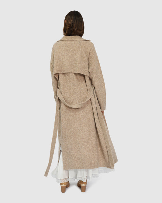 Live in Dream Maxi Trench Cardigan - Khaki