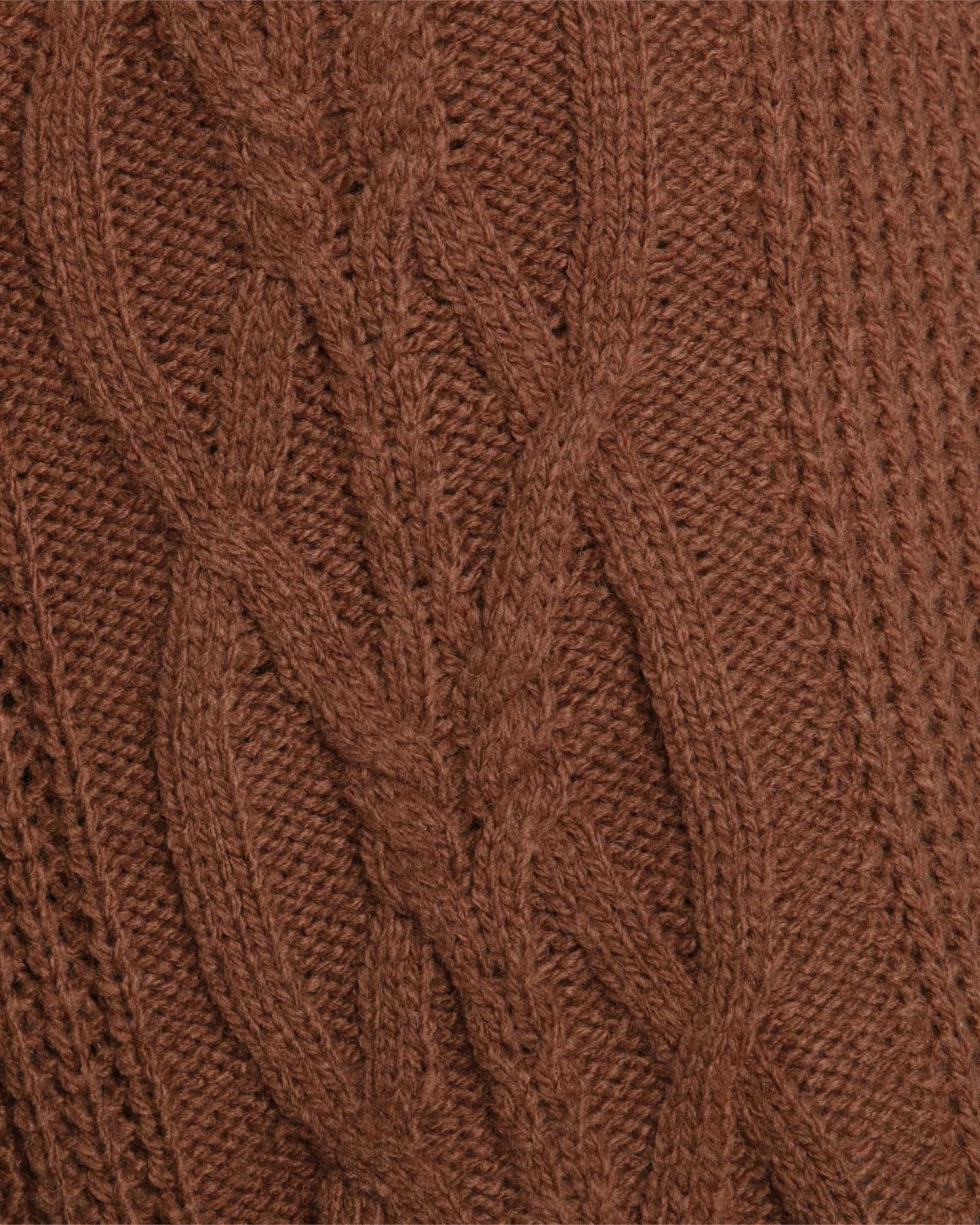 Rosette Oversized Knitted Vest - Chocolate