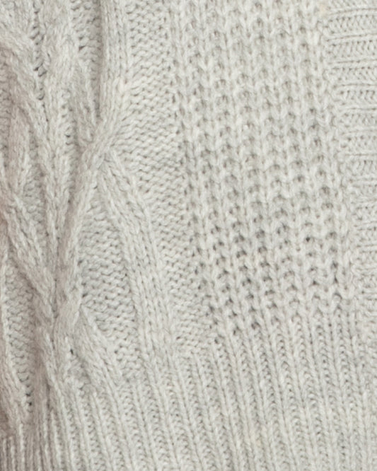 Rosette Oversized Knitted Vest - Grey