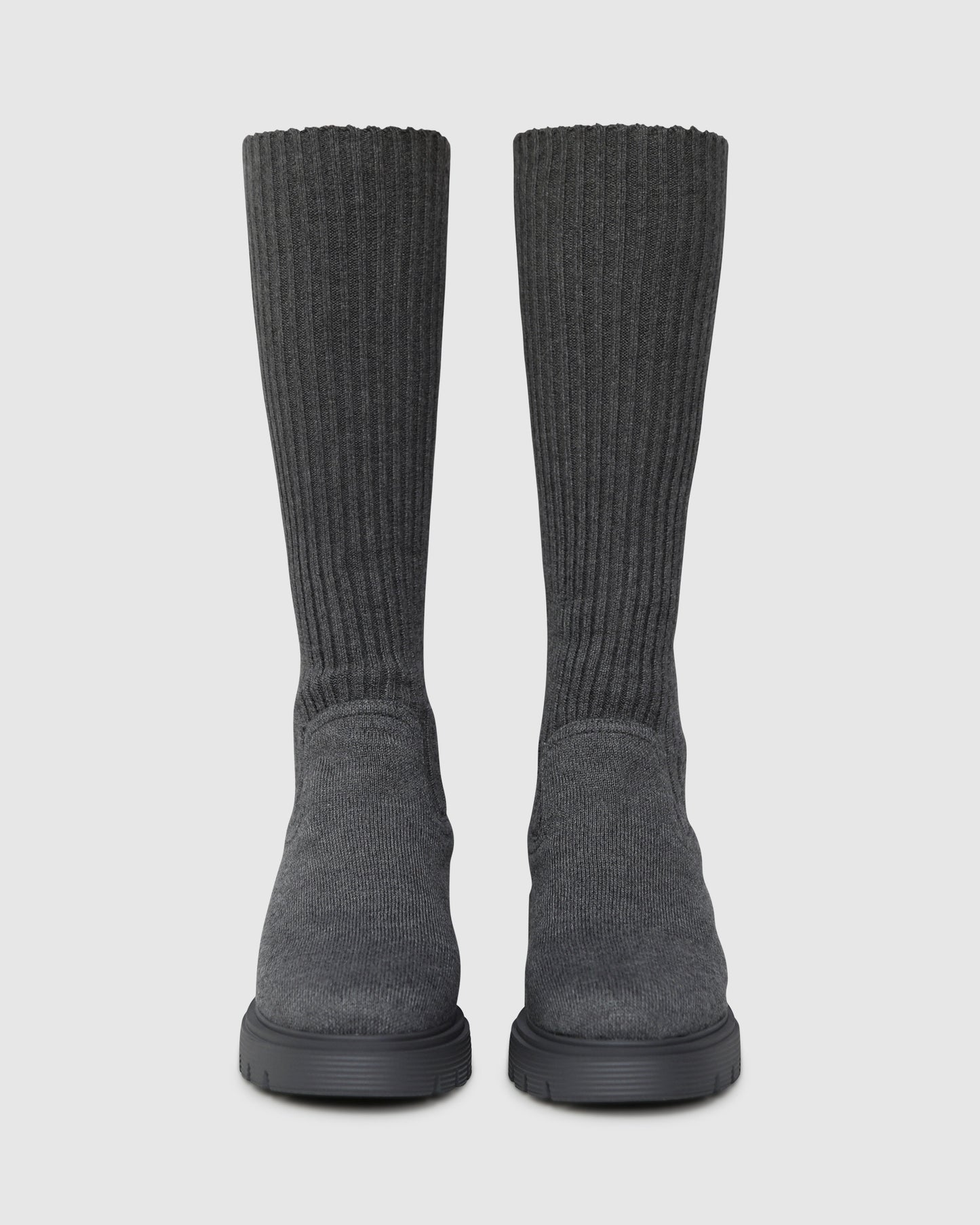 Tokyo Lights Rib Sock Boot - Grey