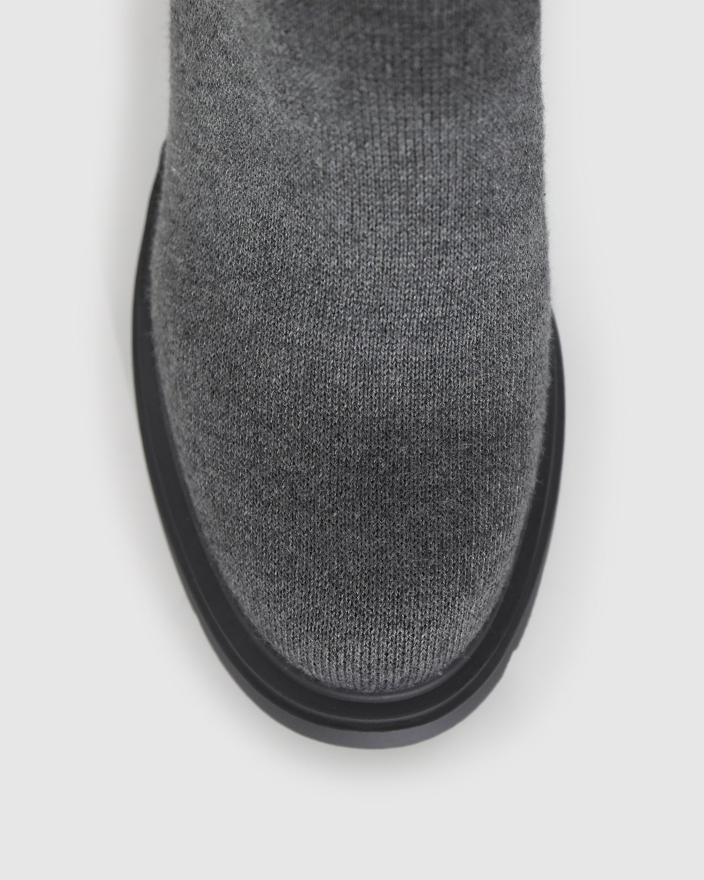 Tokyo Lights Rib Sock Boot - Grey