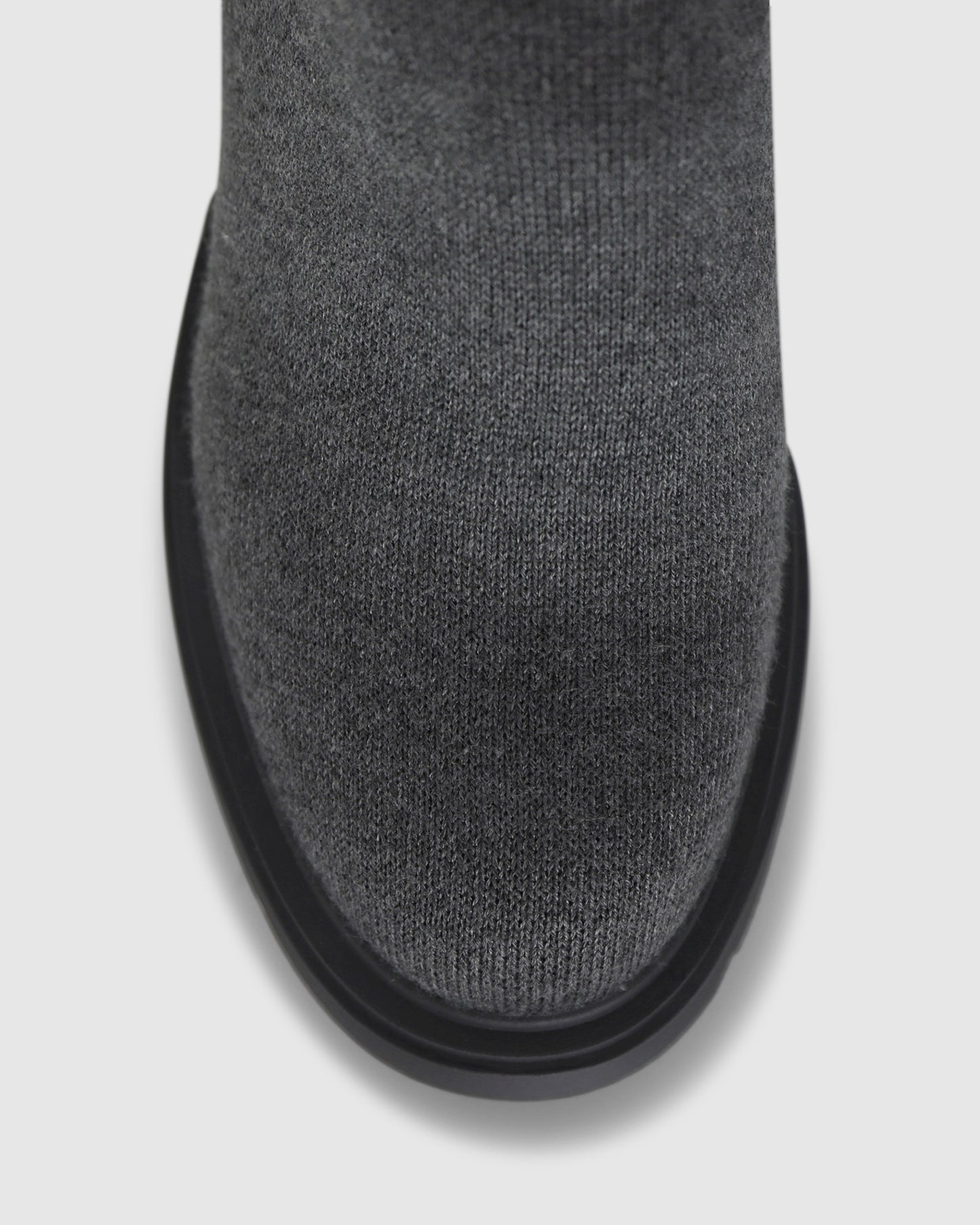 Tokyo Lights Rib Sock Boot - Grey