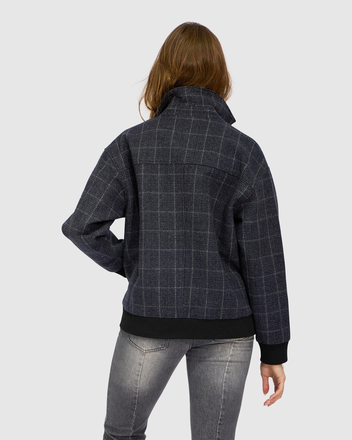Love Cruise Bomber Jacket - Black Check