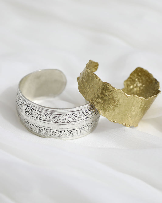 Midnight Trace Cuff - Silver