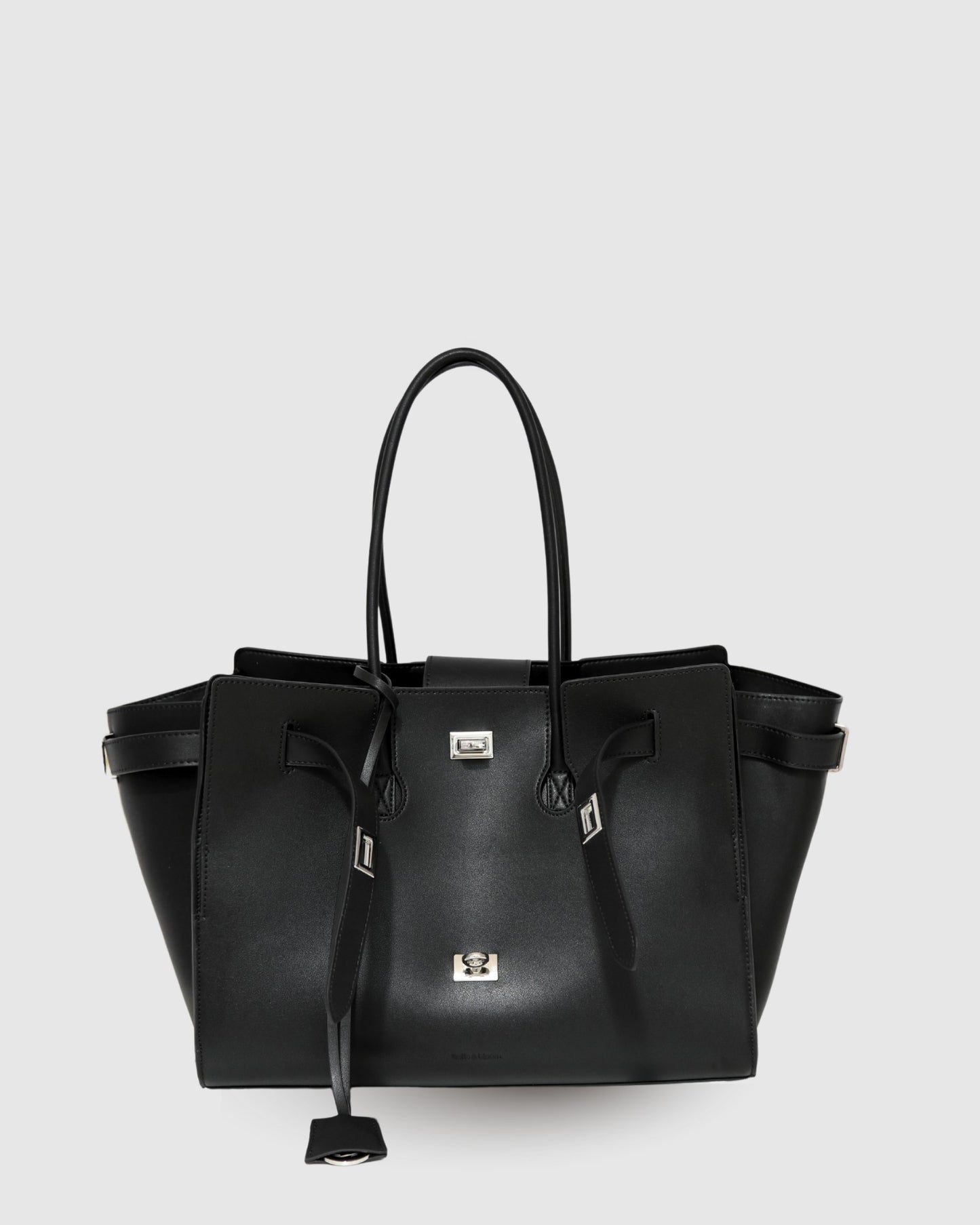 In The City Leather Shoulder Bag - Black
