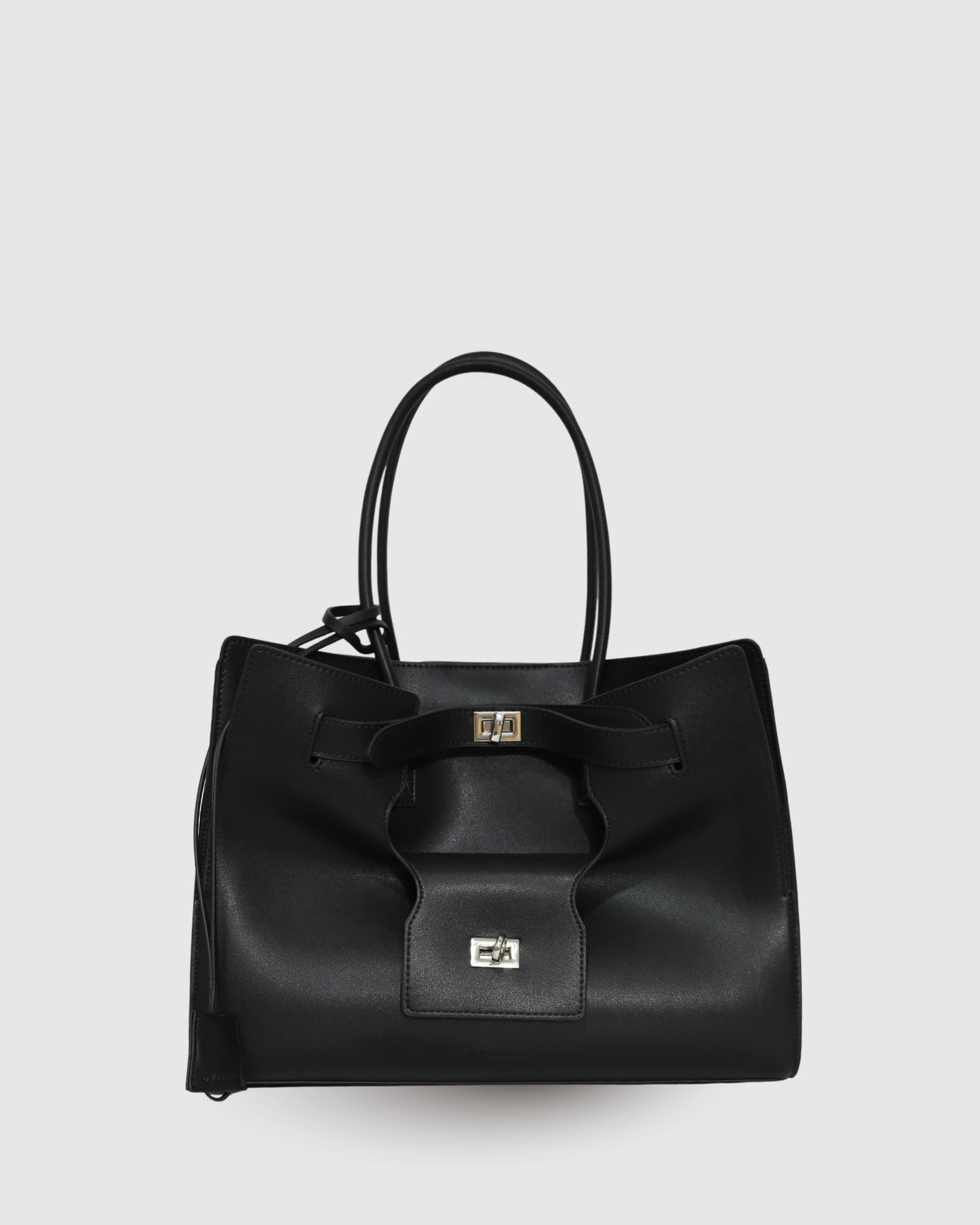 In The City Leather Shoulder Bag - Black